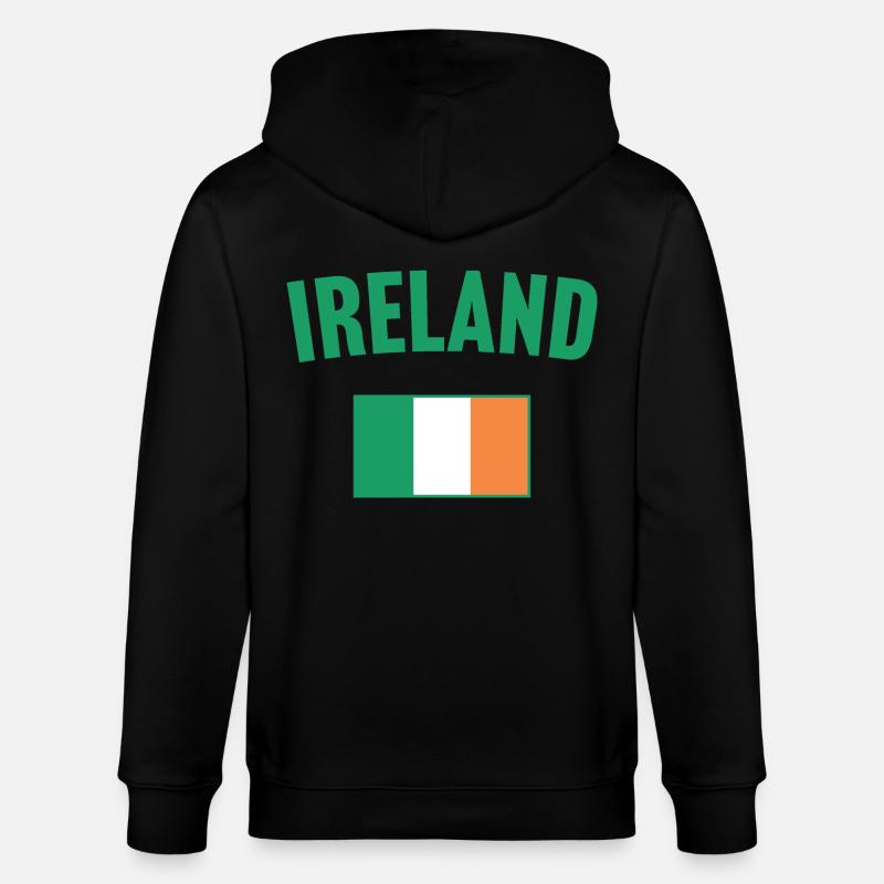 Drapeau de l’Irlande - Veste à capuche bio CULTIVATOR Stanley/Stella Unisexe - noir