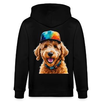 Goldendoodle Snapback Cap Chien Animal Design Print - Veste à capuche bio CULTIVATOR Stanley/Stella Unisexe - noir - Dos - Anna (173cm)