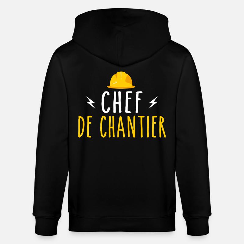 Chef De Chantier - Veste à capuche bio CULTIVATOR Stanley/Stella Unisexe - noir