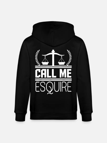 Lawyer Call Me Esquire - Stanley/Stella CULTIVATOR  Unisex Organic Hooded Jacket - black