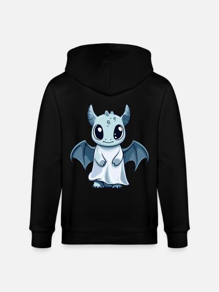 Dragon Halloween Comic Ghost - Stanley/Stella CULTIVATOR  Unisex Organic Hooded Jacket - black