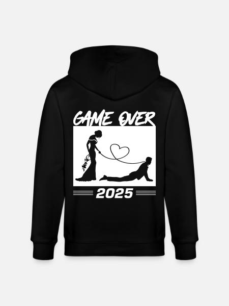 Game Over 2025 Wedding - Stanley/Stella CULTIVATOR  Unisex Organic Hooded Jacket - black