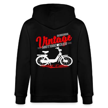 Cyclomoteur Mobylette Cult Bike Vintage - Veste à capuche bio CULTIVATOR Stanley/Stella Unisexe - noir - Dos - Anna (173cm)
