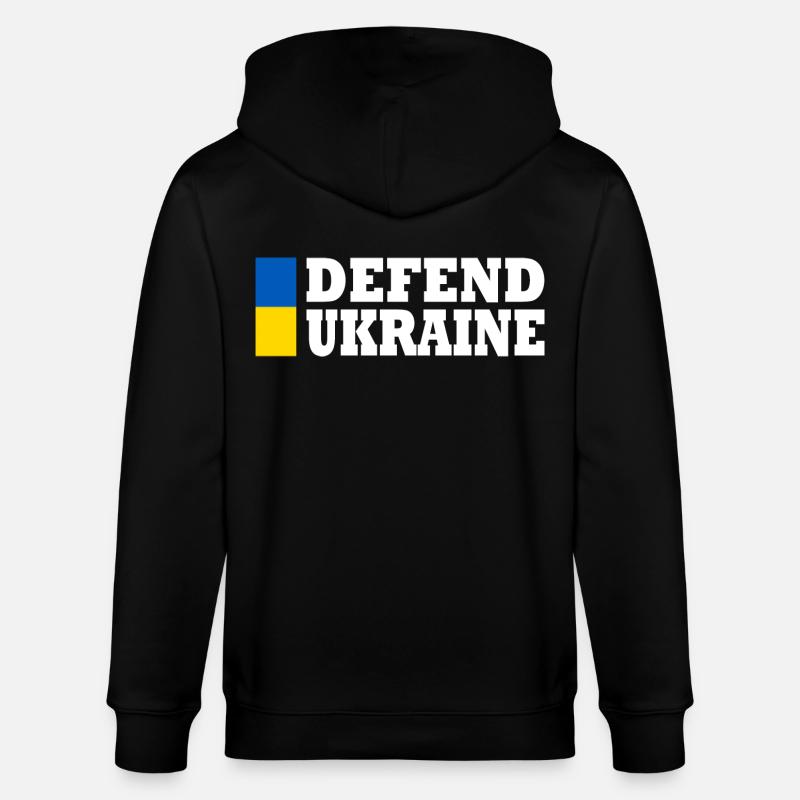 Defend ukraine - Stanley/Stella Unisex Bio-Kapuzenjacke CULTIVATOR  - Schwarz