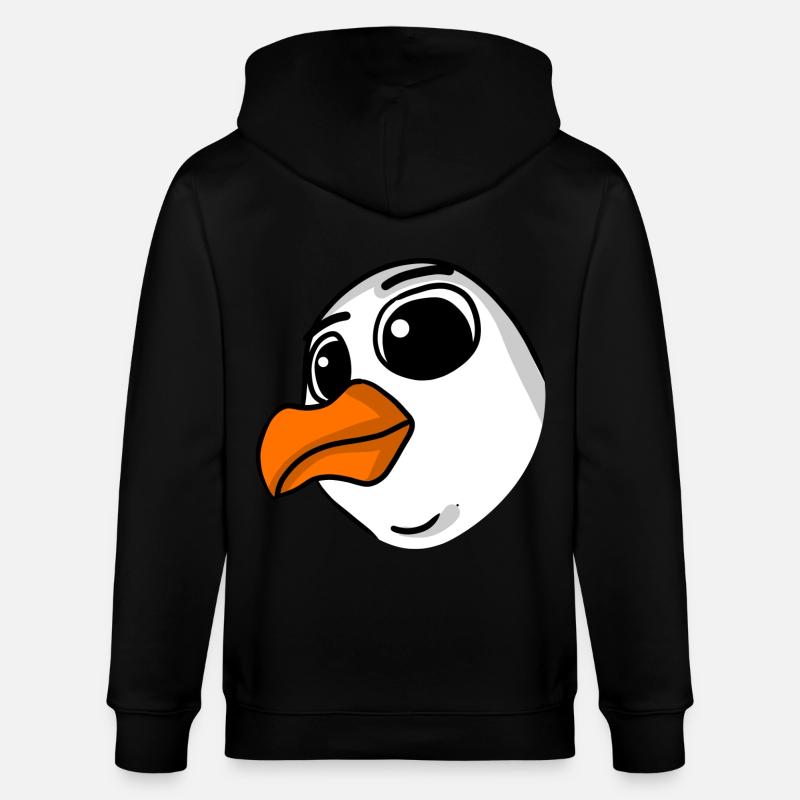Möwe Kopf - Stanley/Stella Unisex Bio-Kapuzenjacke CULTIVATOR  - Schwarz