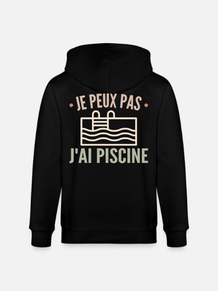 Je Peux Pas J'ai Piscine - Veste à capuche bio CULTIVATOR Stanley/Stella Unisexe - noir