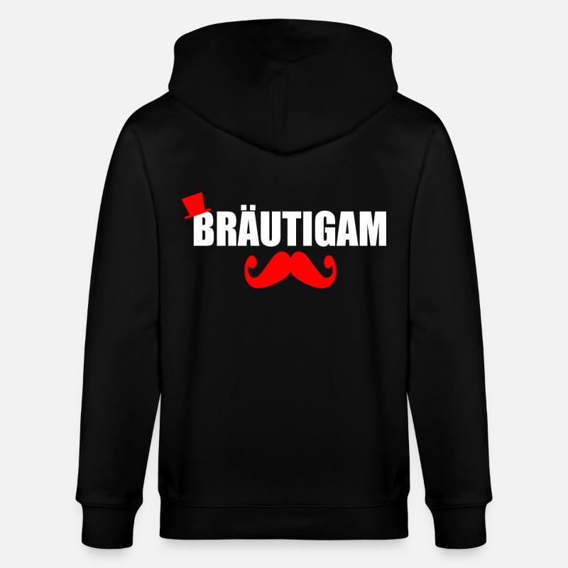 Bräutigam - Stanley/Stella Unisex Bio-Kapuzenjacke CULTIVATOR  - Schwarz
