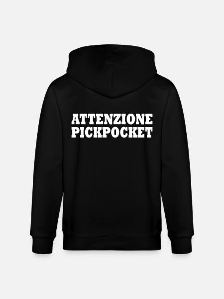 attenzione pickpocket - Stanley/Stella CULTIVATOR Unisex Organic Hooded Jacket - black