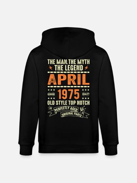 APRIL 1975, APRIL 1975 - Stanley/Stella CULTIVATOR  Unisex Organic Hooded Jacket - black
