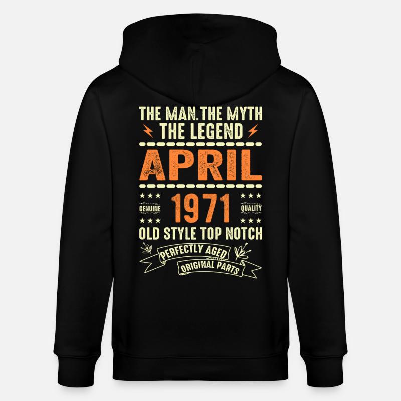 AVRIL 1971, AVRIL 1971 - Veste à capuche bio CULTIVATOR Stanley/Stella Unisexe - noir