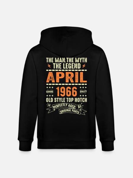 April 1966, APRIL 1966 - Stanley/Stella CULTIVATOR  Unisex Organic Hooded Jacket - black