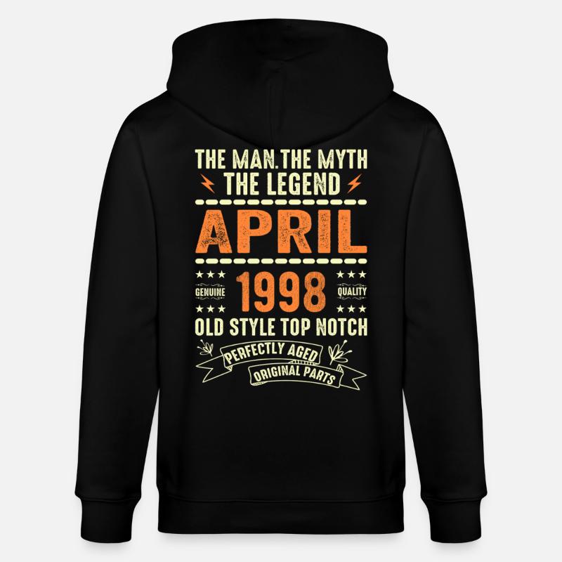 Avril 1998, AVRIL 1998 - Veste à capuche bio CULTIVATOR Stanley/Stella Unisexe - noir