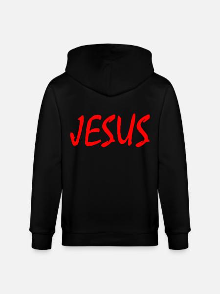 Jesus - Stanley/Stella CULTIVATOR  Unisex Organic Hooded Jacket - black