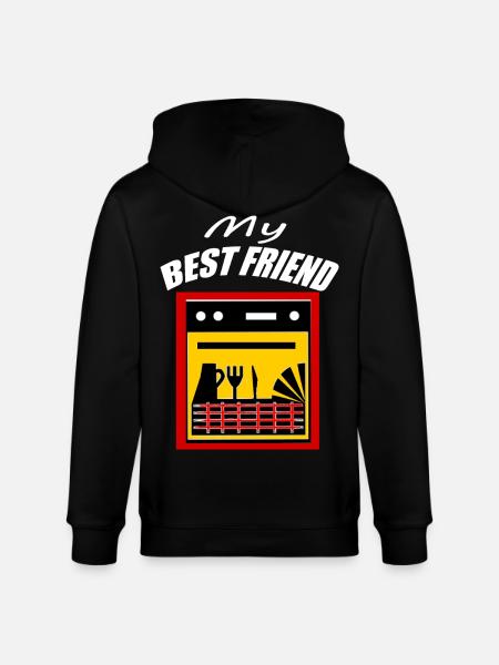 Friend / Best Friend / Friend / Dishwasher - Stanley/Stella CULTIVATOR  Unisex Organic Hooded Jacket - black