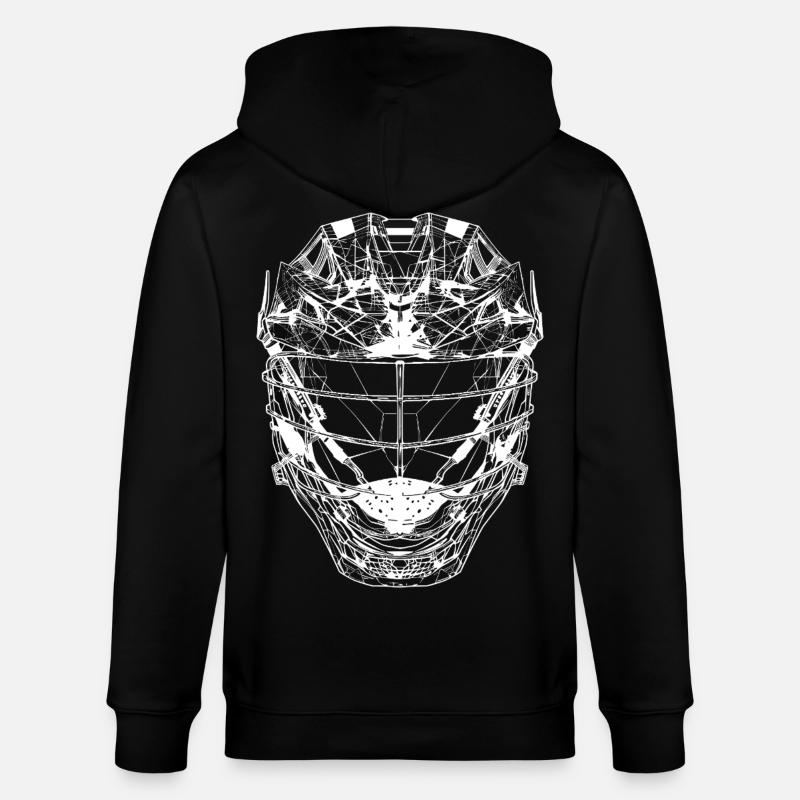 Casque de crosse Line Art - Veste à capuche bio CULTIVATOR Stanley/Stella Unisexe - noir