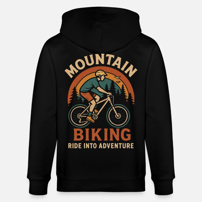 Conception d’aventure en VTT - Veste à capuche bio CULTIVATOR Stanley/Stella Unisexe - noir