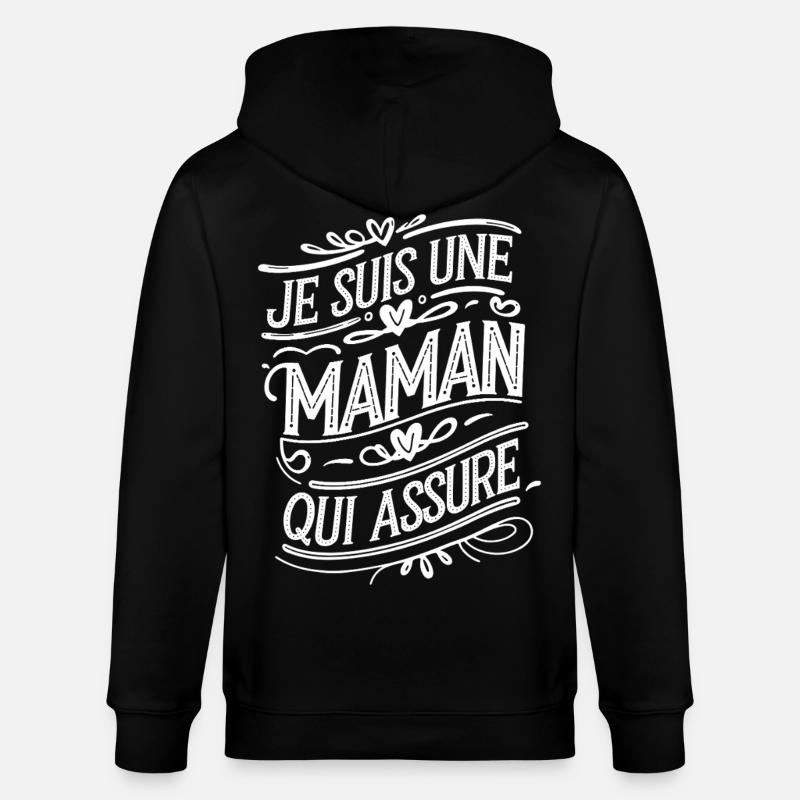 Ich bin eine Mutter, die versichert - Stanley/Stella Unisex Bio-Kapuzenjacke CULTIVATOR  - Schwarz