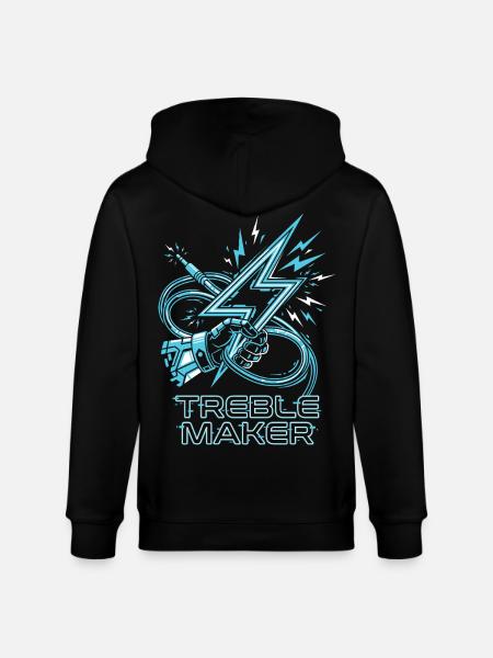 Treble Maker Digital Audio Pun Musician - Stanley/Stella CULTIVATOR  Unisex Organic Hooded Jacket - black