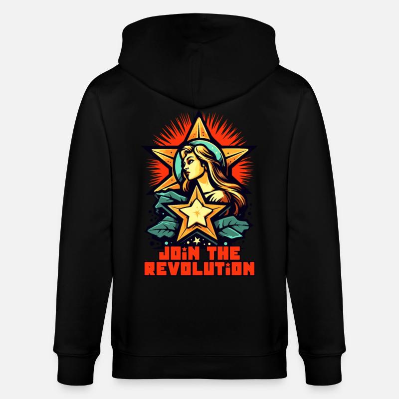 Werde Teil der Revolution - Stanley/Stella Unisex Bio-Kapuzenjacke CULTIVATOR  - Schwarz