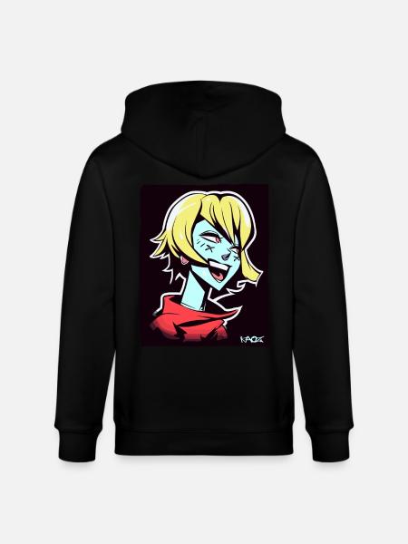 Fille d’anime cool et heureuse - Veste à capuche bio CULTIVATOR Stanley/Stella Unisexe - noir