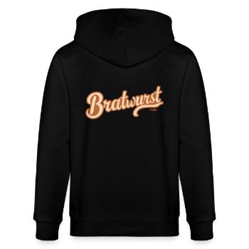 Bratwurst - Stanley/Stella CULTIVATOR  Unisex Organic Hooded Jacket - black - Back - Anna (173cm)