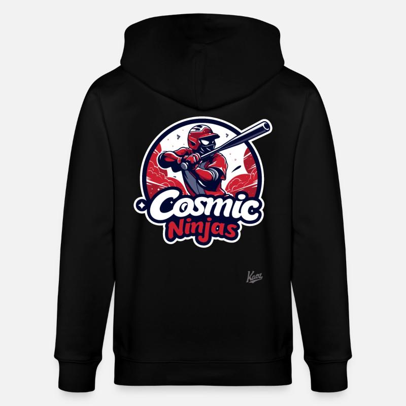 Kosmische Ninja Baseball-Crew - Stanley/Stella Unisex Bio-Kapuzenjacke CULTIVATOR - Schwarz