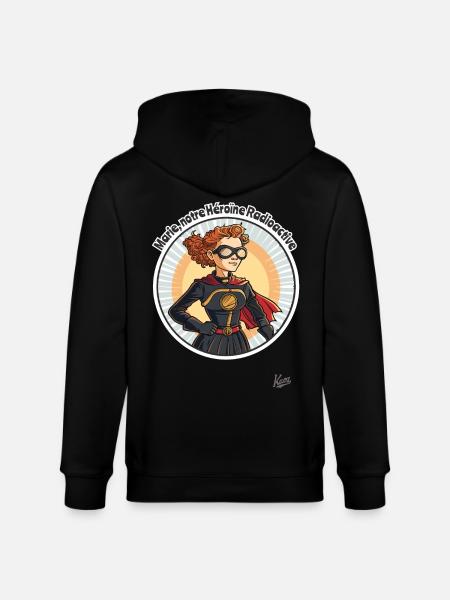 Marie, our radioactive heroine - Stanley/Stella CULTIVATOR Unisex Organic Hooded Jacket - black