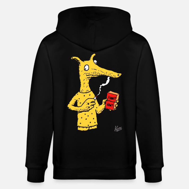 Créature fourmilier avec une brique - Veste à capuche bio CULTIVATOR Stanley/Stella Unisexe - noir
