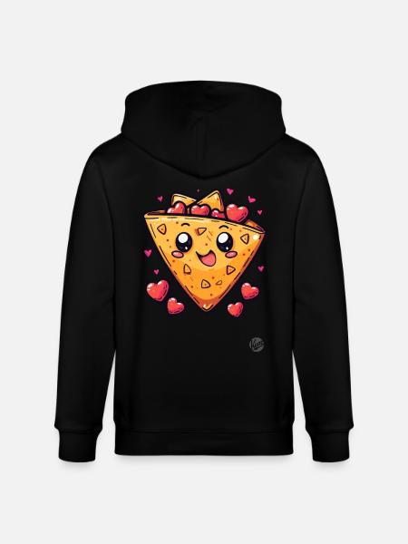 Love, Nachos and Hearts - Stanley/Stella CULTIVATOR Unisex Organic Hooded Jacket - black