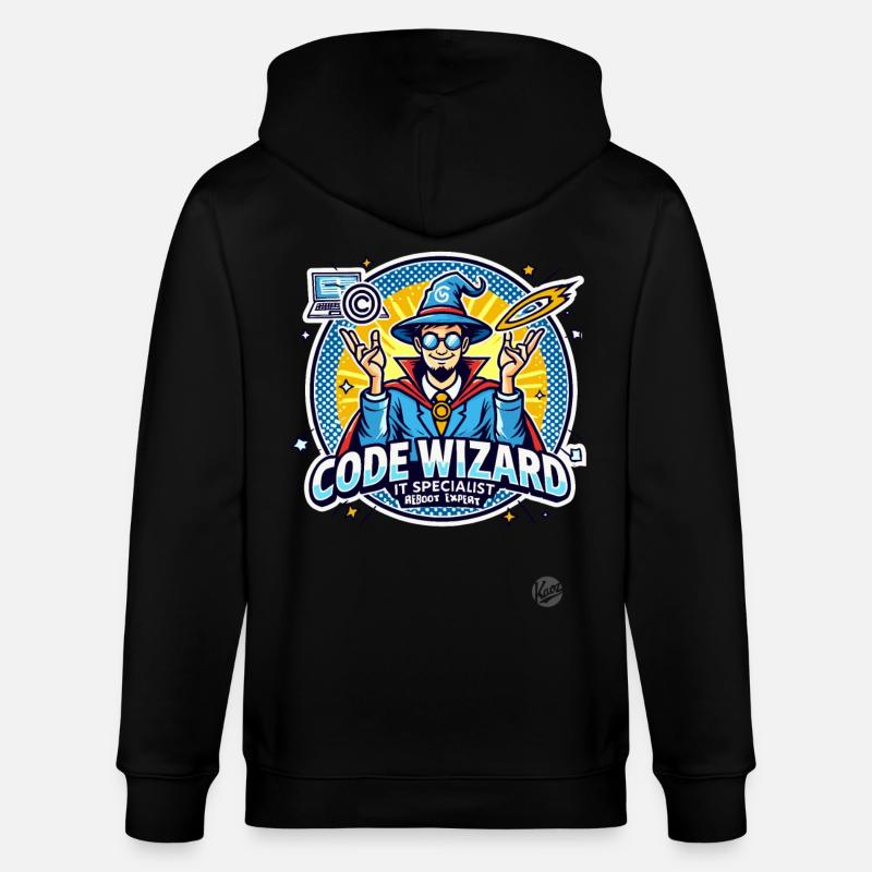 Code-Zauberer Neustart-Spezialist IT-Experte - Stanley/Stella Unisex Bio-Kapuzenjacke CULTIVATOR - Schwarz