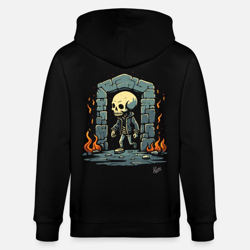 Skelett Dungeon Showtime - Stanley/Stella Unisex Bio-Kapuzenjacke CULTIVATOR  - Schwarz