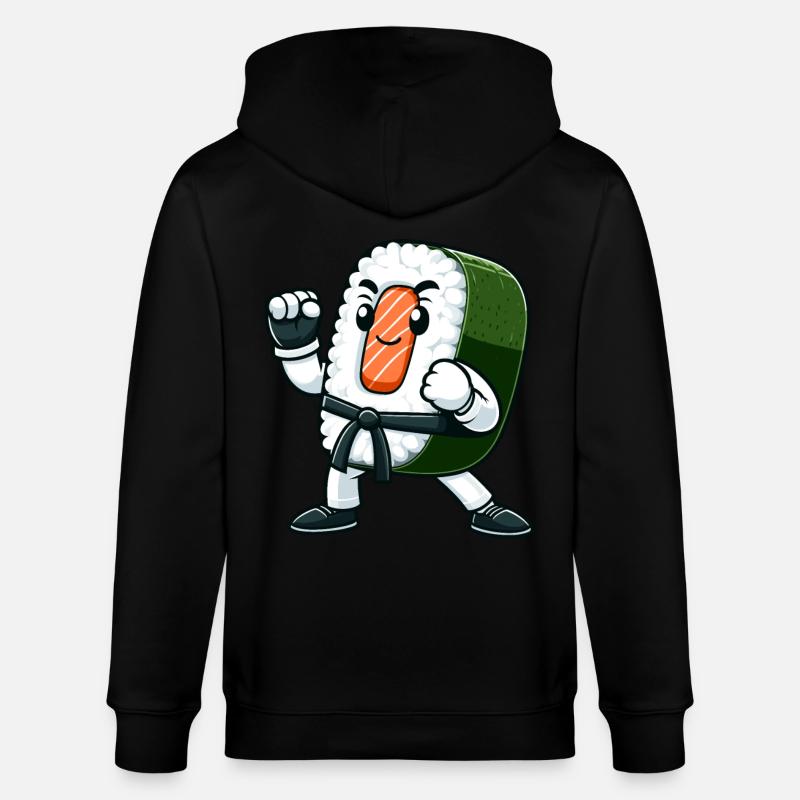 Karaté Sushi - Veste à capuche bio CULTIVATOR Stanley/Stella Unisexe - noir