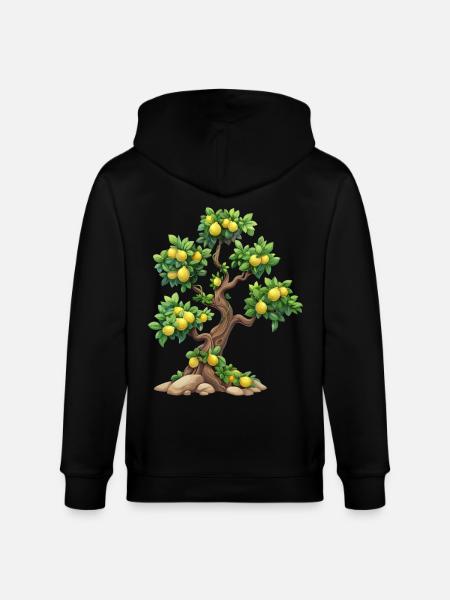 Lemon Tree, Natural Idyll, Refreshment - Stanley/Stella CULTIVATOR  Unisex Organic Hooded Jacket - black