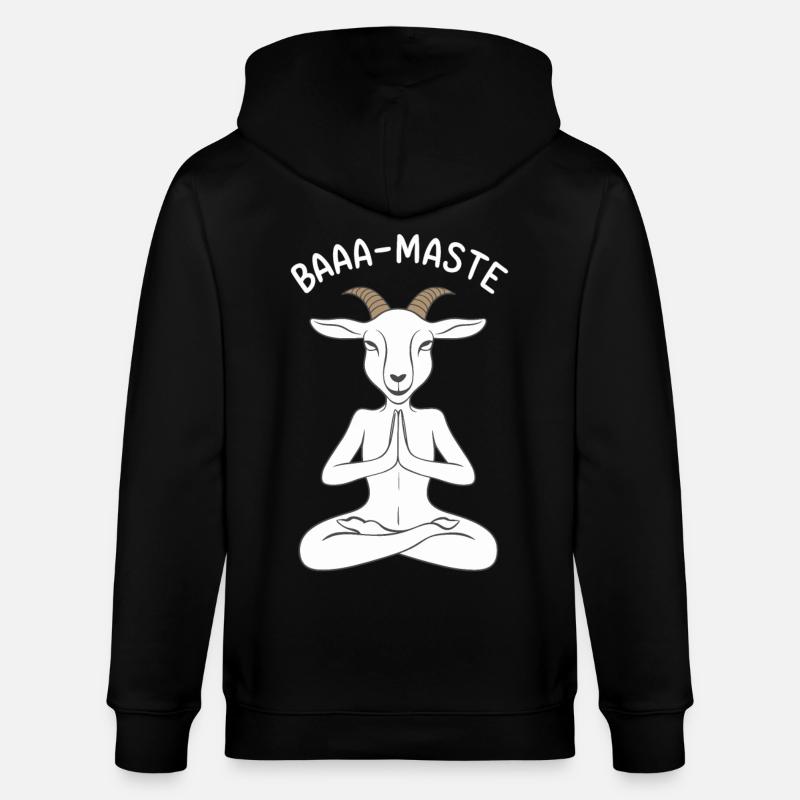Baaa-Maste Chèvre Yoga Relaxation - Veste à capuche bio CULTIVATOR Stanley/Stella Unisexe - noir