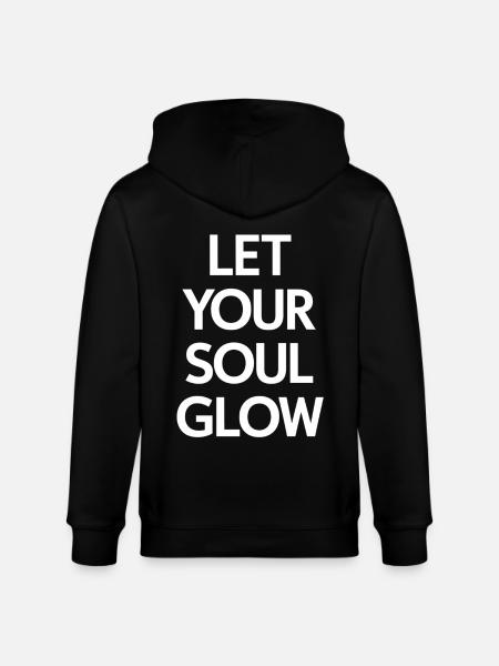 Let your soul shine - Stanley/Stella CULTIVATOR Unisex Organic Hooded Jacket - black
