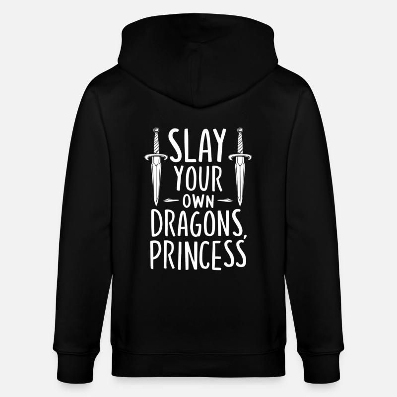 Tuez votre propre princesse dragons - Veste à capuche bio CULTIVATOR Stanley/Stella Unisexe - noir