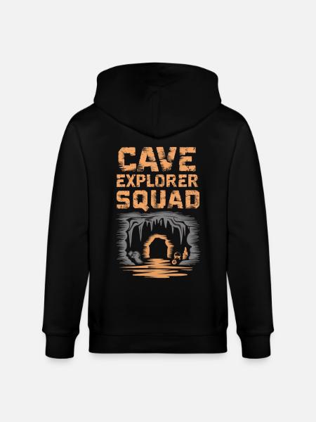 Cave Explorer Squad Adventure - Stanley/Stella CULTIVATOR  Unisex Organic Hooded Jacket - black