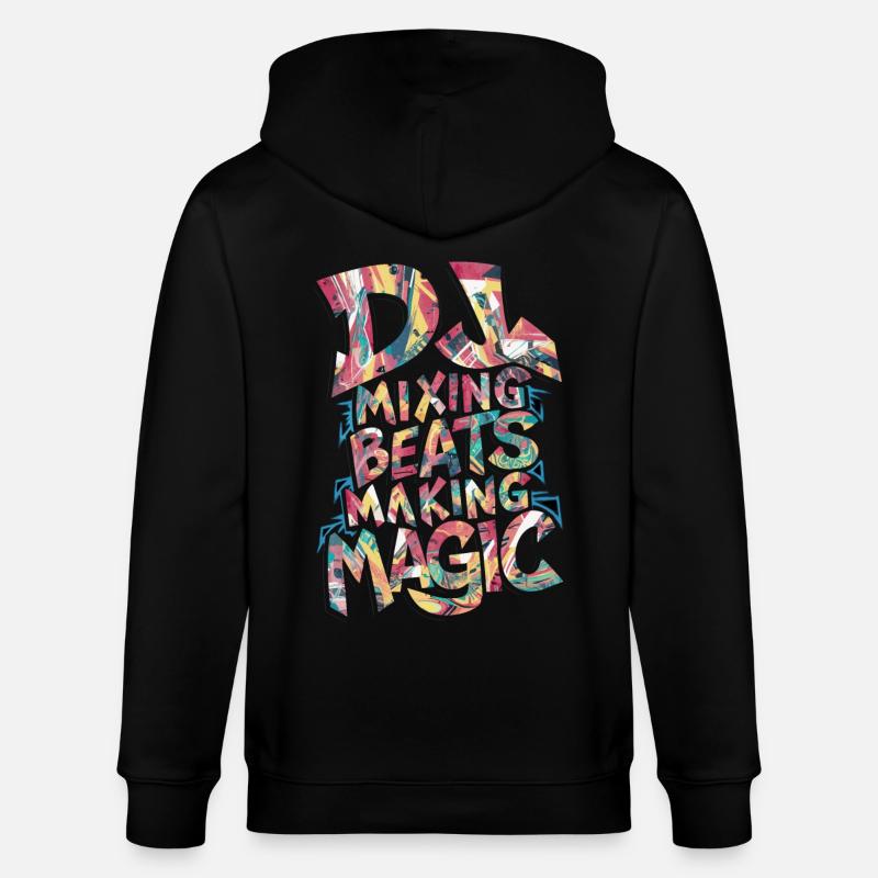 DJ mixage Beats Making Magic - Veste à capuche bio CULTIVATOR Stanley/Stella Unisexe - noir