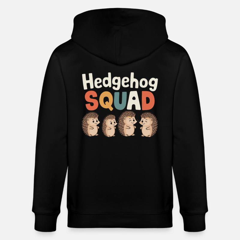 Hedgehog Groups conçoit Hedgehog Squad - Veste à capuche bio CULTIVATOR Stanley/Stella Unisexe - noir