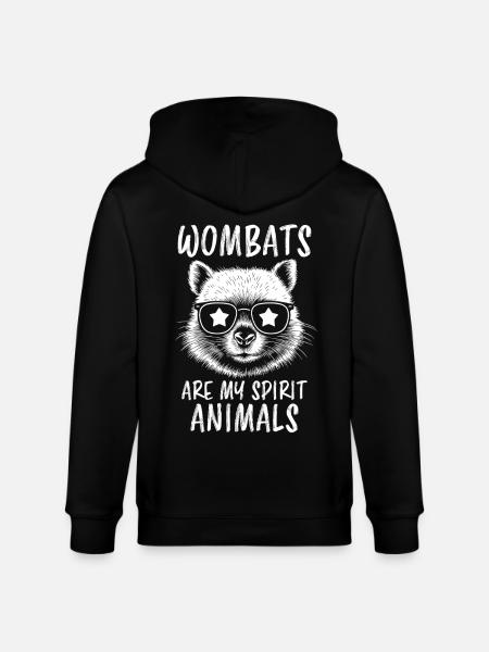 Wombat Saying Australia Funny Wombats Gift - Stanley/Stella CULTIVATOR  Unisex Organic Hooded Jacket - black