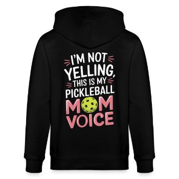 Pickleball Spruch Mama Lustige Pickleball Geschenk - Stanley/Stella Unisex Bio-Kapuzenjacke CULTIVATOR  - Schwarz - Hinten - Anna (173cm)