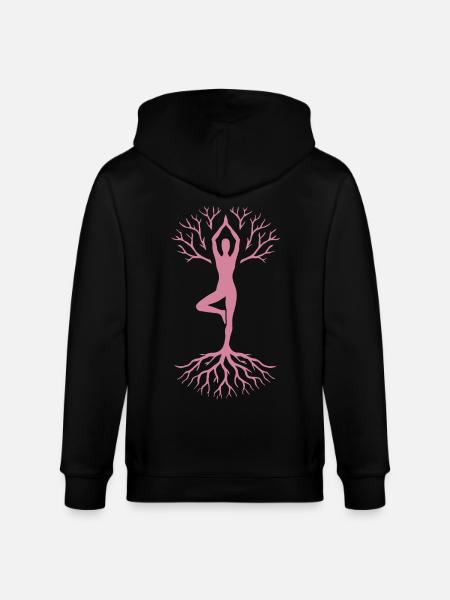 Mindfulness Affirmation Emotional Resilience Yoga - Stanley/Stella CULTIVATOR  Unisex Organic Hooded Jacket - black