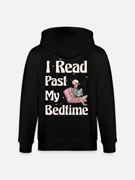 I read skeleton after bedtime - Stanley/Stella CULTIVATOR  Unisex Organic Hooded Jacket - black