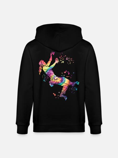 Boulderer Colorsplash Boulder Bouldern - Stanley/Stella Unisex Bio-Kapuzenjacke CULTIVATOR  - Schwarz
