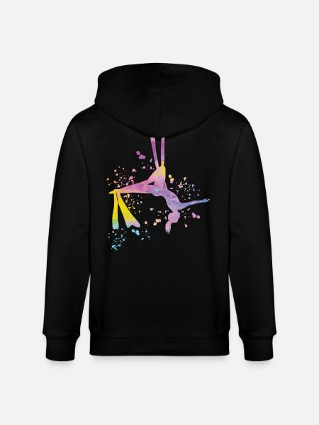 Vertikaltuch Luftakrobatik Aerial Silk - Stanley/Stella Unisex Bio-Kapuzenjacke CULTIVATOR  - Schwarz