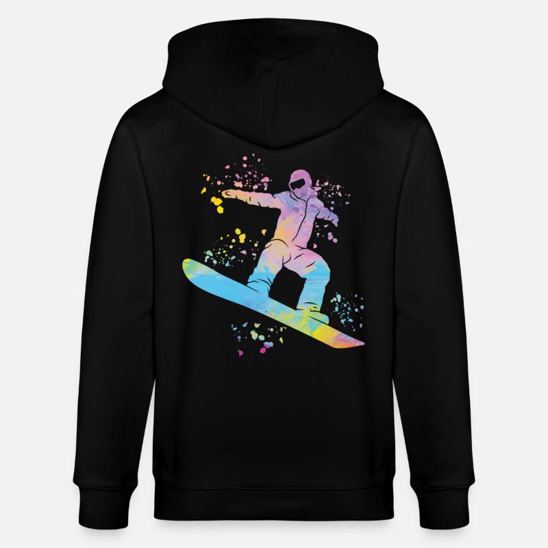 Snowboarder Snowboarding Snowboard - Stanley/Stella Unisex Bio-Kapuzenjacke CULTIVATOR  - Schwarz
