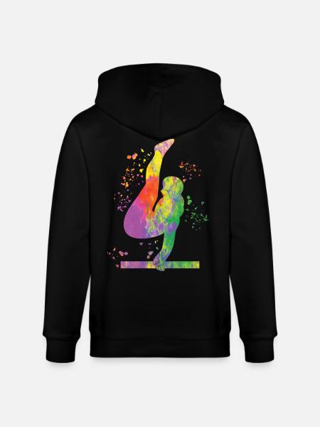 Gymnastics Parallel Bars Artistic Gymnastics - Stanley/Stella CULTIVATOR Unisex Organic Hooded Jacket - black