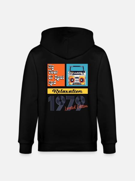 1979: Revolution in classic Pop Art Walkmans - Stanley/Stella CULTIVATOR  Unisex Organic Hooded Jacket - black