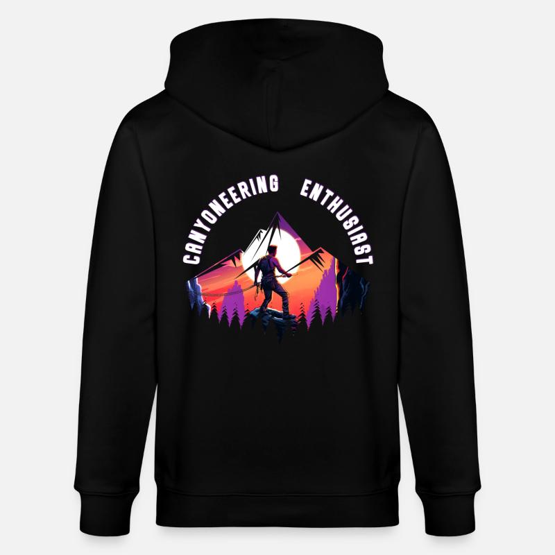 Passionné de canyoning - Veste à capuche bio CULTIVATOR Stanley/Stella Unisexe - noir