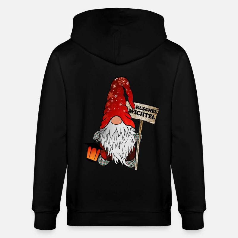 Gnome câlin Noël Gnome - Veste à capuche bio CULTIVATOR Stanley/Stella Unisexe - noir